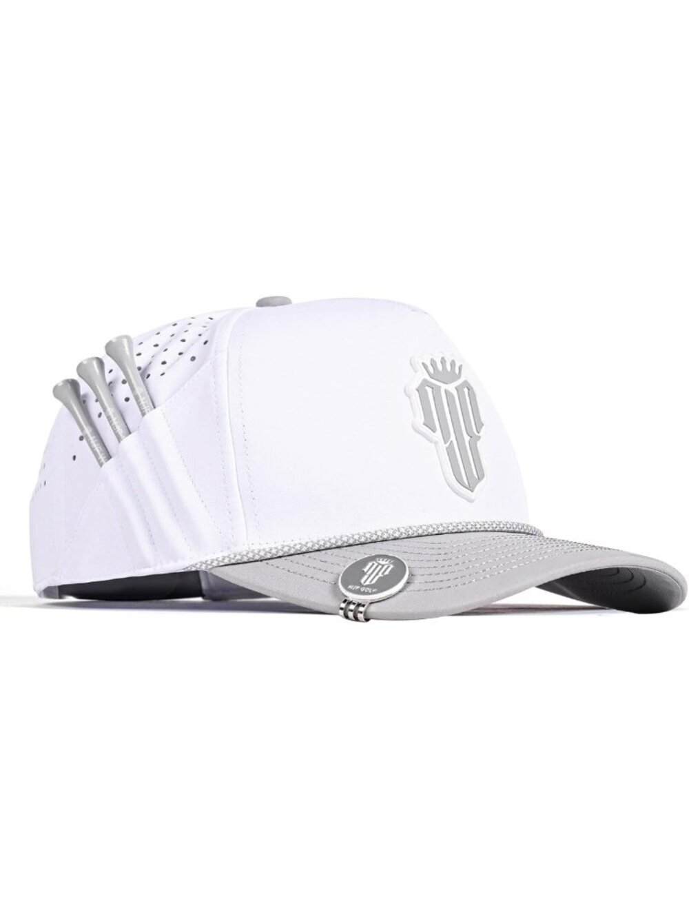 Snapback Golf Hat for Men with Tee Holder & Magnetic Ball Marker